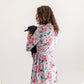 Caroline Floral Robe & Navy Swaddle Set - Double the Sprinkles