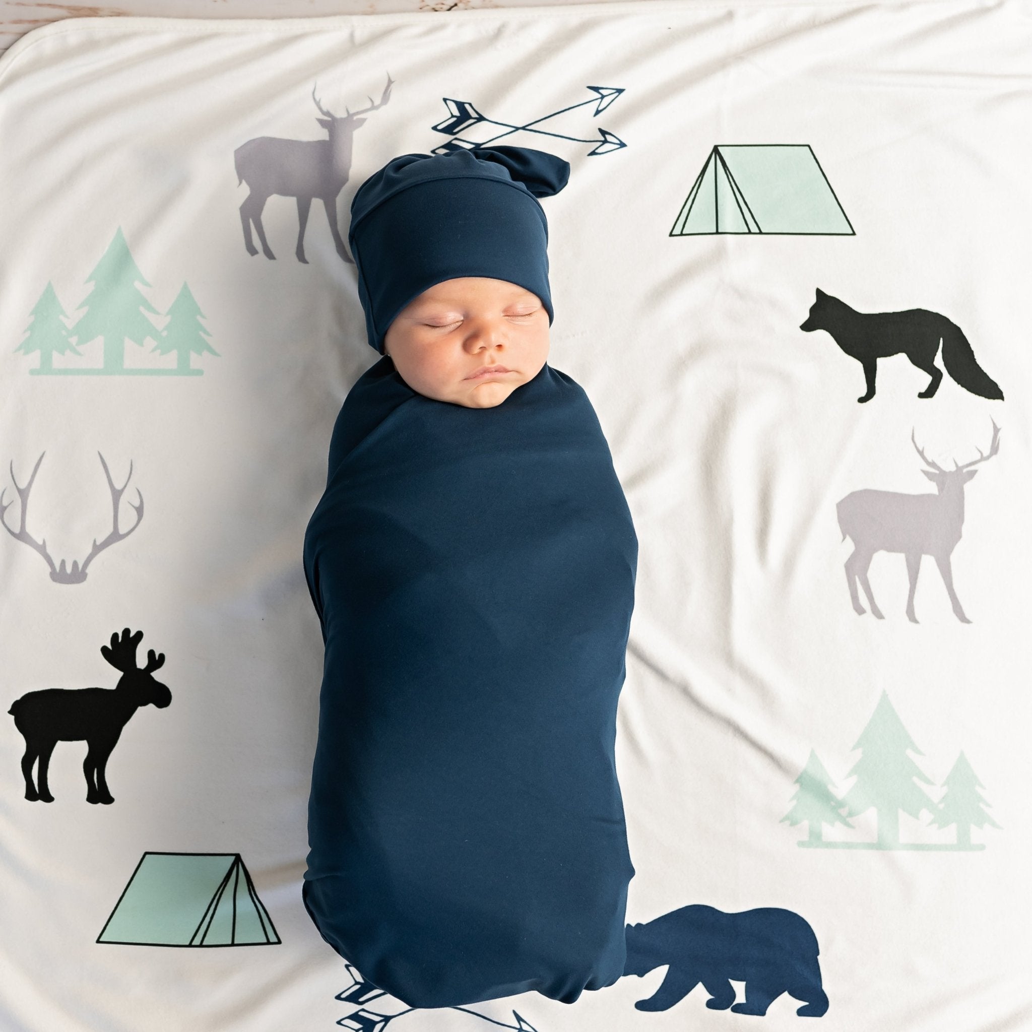 Navy blue swaddle set hotsell