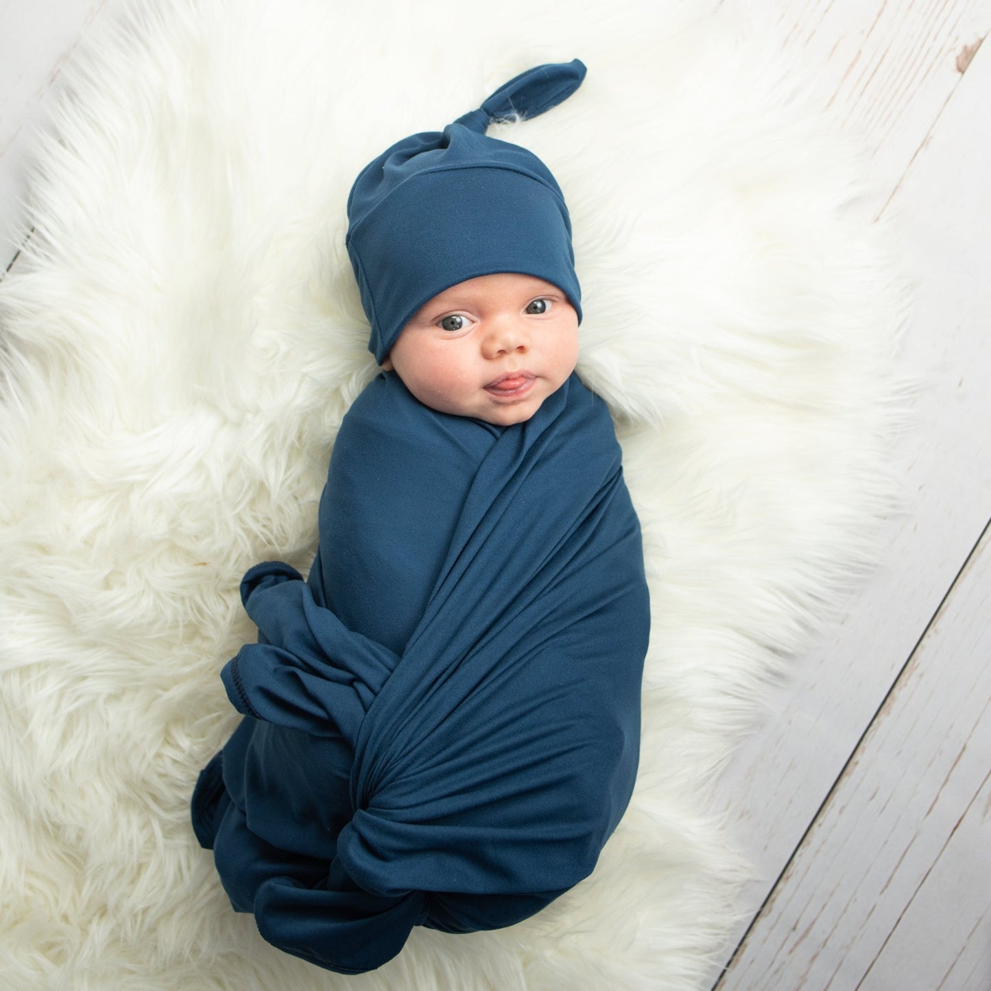 Solid Navy Swaddle Set - Double the Sprinkles