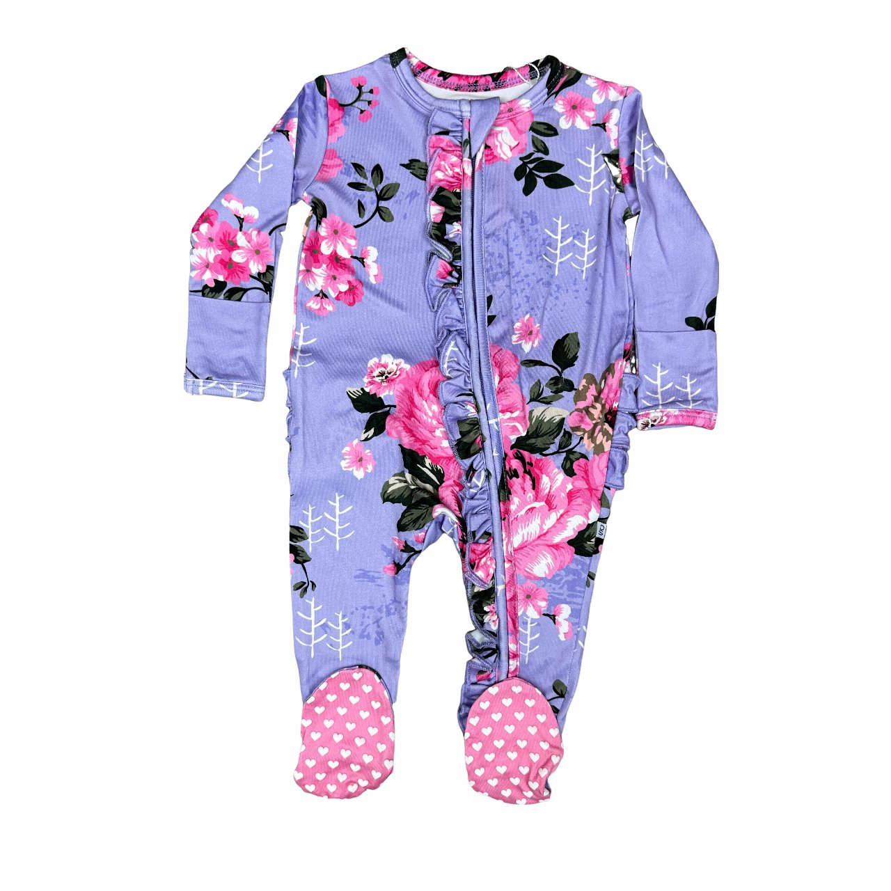 Violet Baby Ruffle Pajama - Double the Sprinkles