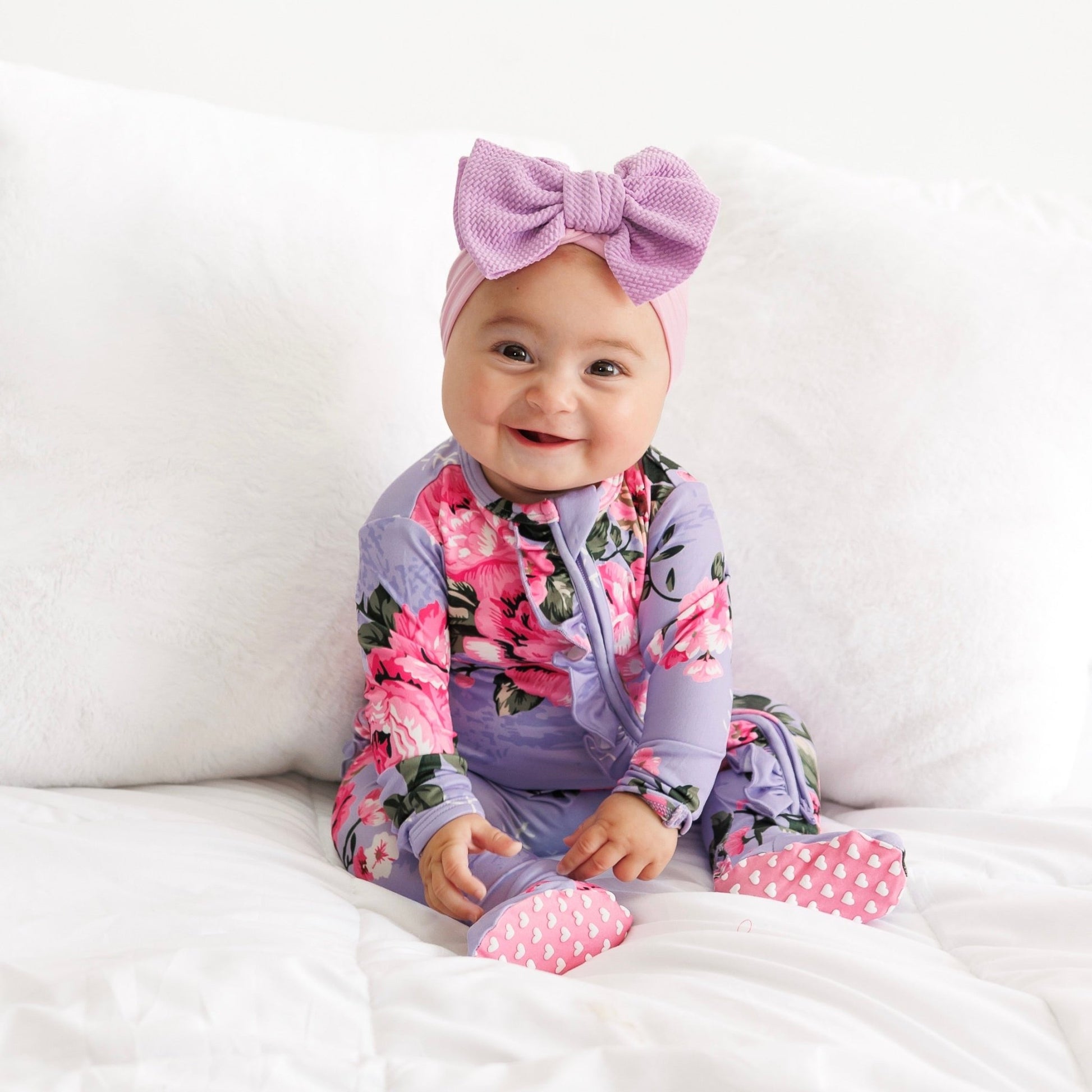 Violet Baby Ruffle Pajama - Double the Sprinkles